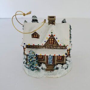 Thomas Kinkade "Christmas Eve" Winter Memories Illuminated Ornament 2001